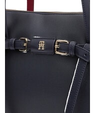 TOMMY HILFIGER TH BUCKLE Borsa tote a spalla space blue - Borse Donna - 5