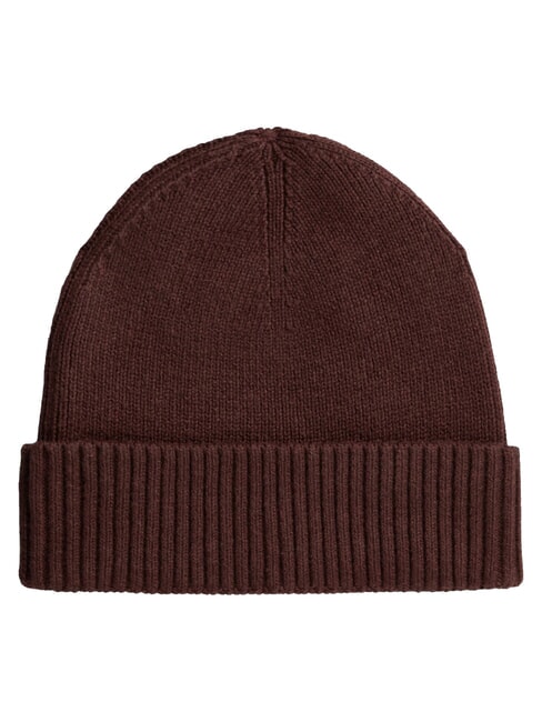 TH FLAG Cappello beanie in cotone con risvolto red wine - Cappelli