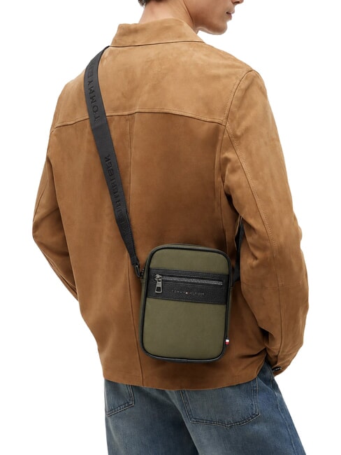 TH REPREVE Borsello con taschino anteriore platinum olive - Tracolle Uomo