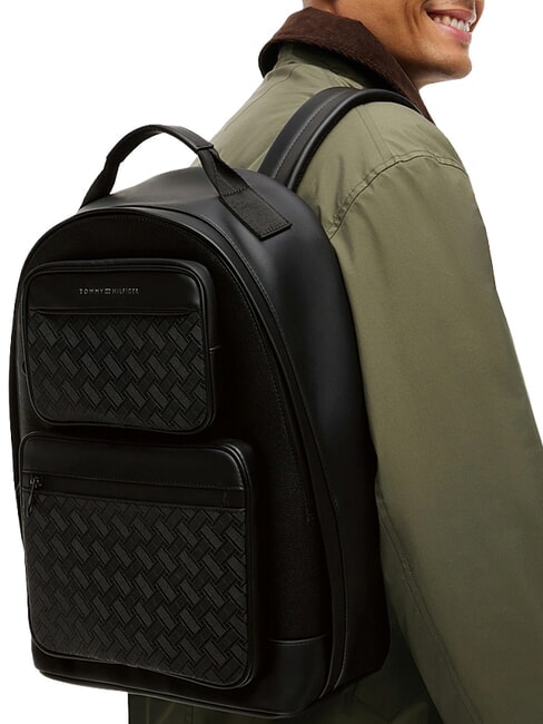 TH MODERN Zaino con doppio tasca anteriore black - Zaini Scuola & Tempo Libero