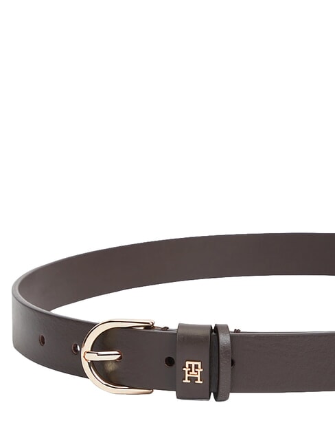 ESSENTIAL EFFORTLESS Cintura in pelle Made in Italy charred wood - Cinture