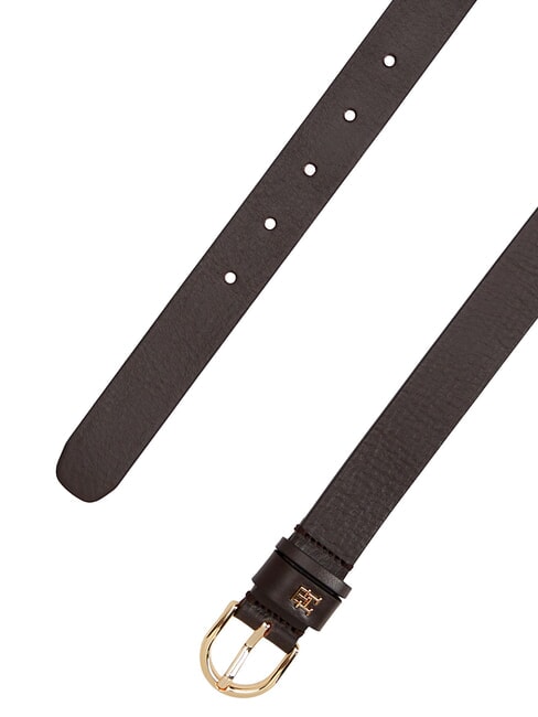 ESSENTIAL EFFORTLESS Cintura in pelle Made in Italy charred wood - Cinture