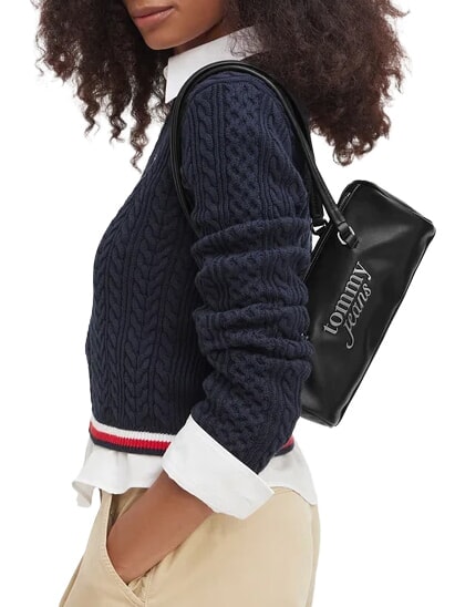TJW BOLD SCRIPT Borsa a spalla, doppio manico black - Borse Donna