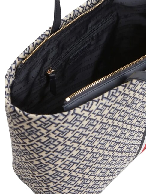TH JACQUARD Borsa tote a spalla space blue - Borse Donna