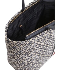 TOMMY HILFIGER TH JACQUARD Borsa tote a spalla space blue - Borse Donna - 4