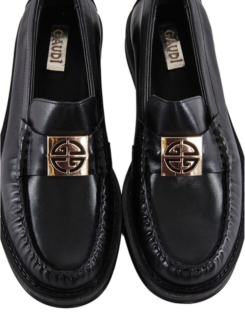 LUDMILLA Mocassini in pelle NERO - Scarpe Donna