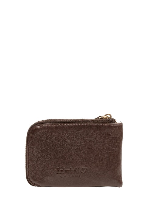 BASIC Bustina portachiavi in pelle con zip darkbrown - Portachiavi