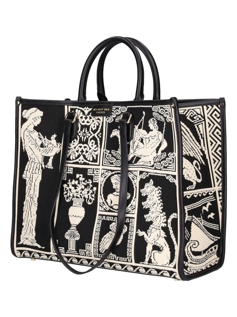 ATENA AGORA Borsa a tripla portabilit&agrave; black/white - Borse Donna