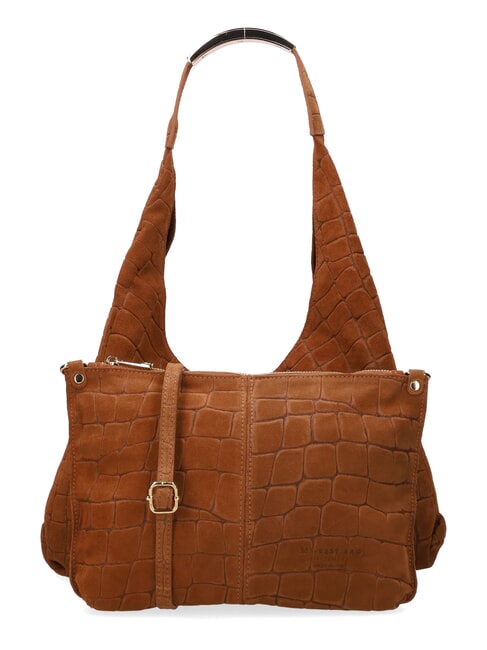 ELLISSE CROCO SUEDE Borsa a spalla, in pelle cognac - Borse Donna