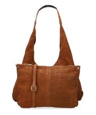 MY BEST BAG ELLISSE CROCO SUEDE Borsa a spalla, in pelle - Borse Donna
