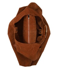 MY BEST BAG ELLISSE CROCO SUEDE Maxi Bag a spalla cognac - Borse Donna - 5