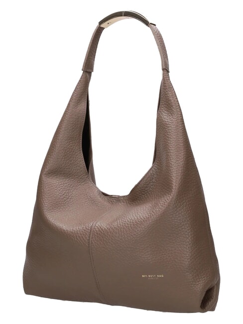 ELLISSE MACRO DOLLARO Borsa a spalla, in pelle taupe - Borse Donna