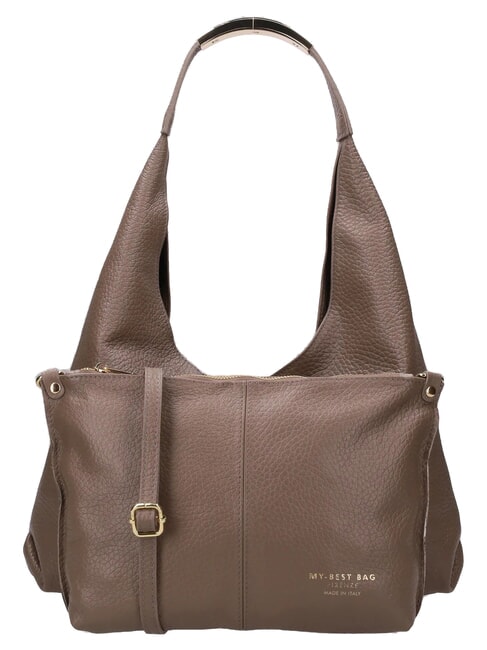 ELLISSE MACRO DOLLARO Borsa a spalla, in pelle taupe - Borse Donna
