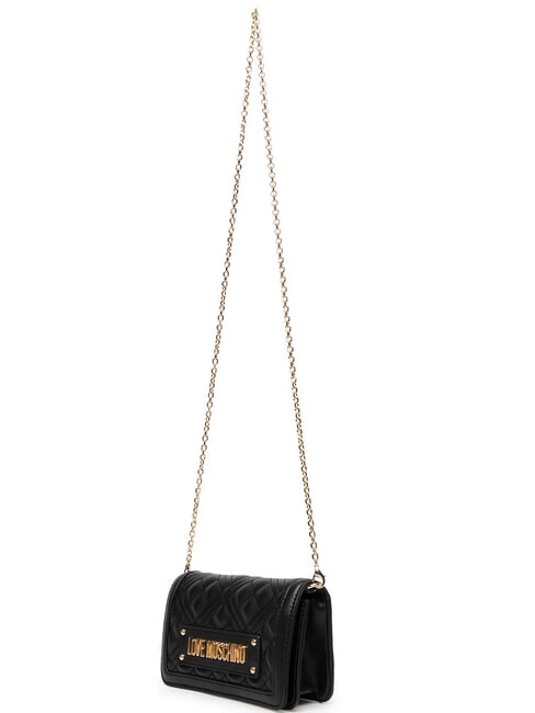QUILTED Pochette / Portafoglio con tracolla Nero - Portafogli Donna