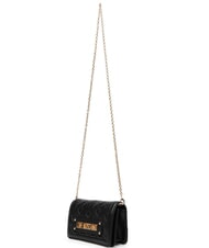 LOVE MOSCHINO QUILTED Pochette / Portafoglio con tracolla Nero - Portafogli Donna - 3