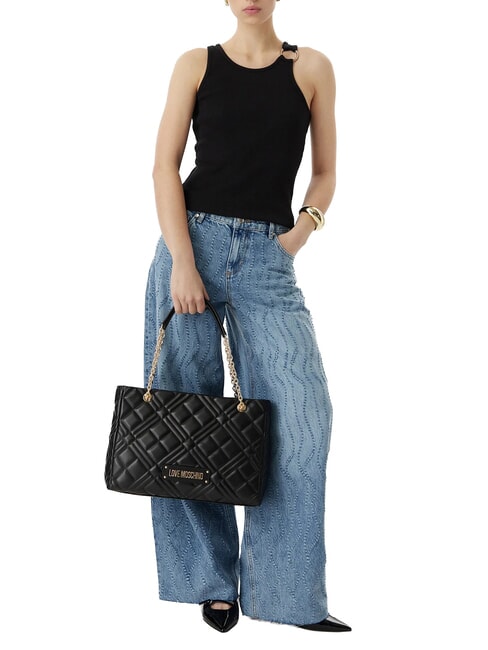 QUILTED Borsa a spalla Nero - Borse Donna