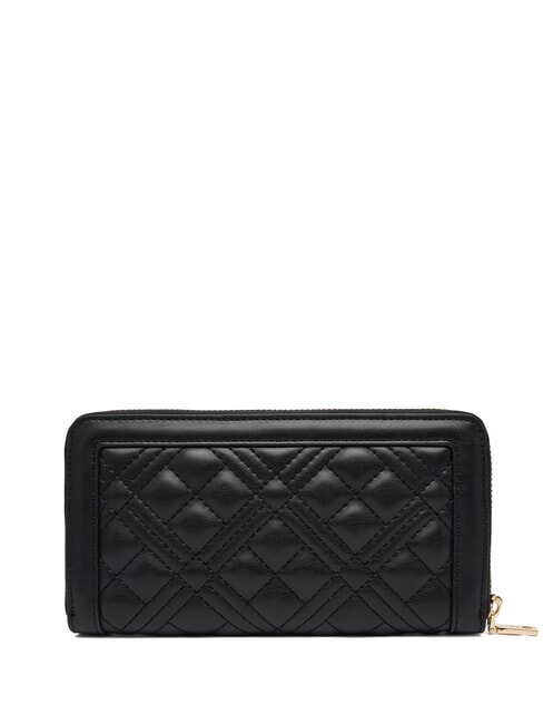 QUILTED Portafoglio Zip Around  Nero - Portafogli Donna
