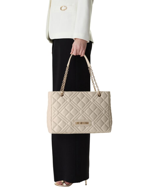 QUILTED Borsa a spalla avorio - Borse Donna