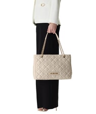 LOVE MOSCHINO QUILTED Borsa a spalla avorio - Borse Donna - 2