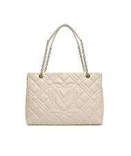 LOVE MOSCHINO QUILTED Borsa a spalla avorio - Borse Donna - 3
