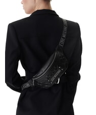 LOVE MOSCHINO QUILTED Marsupio nero lacca - Borse Donna - 2