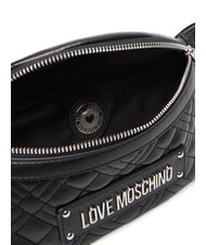 LOVE MOSCHINO QUILTED Marsupio nero lacca - Borse Donna - 4