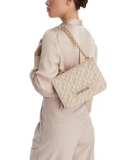 LOVE MOSCHINO QUILTED Borsa a spalla avorio - Borse Donna - 2
