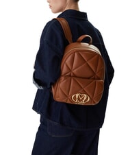 LOVE MOSCHINO EMBOSSED Zaino con tasca CUOIO - Borse Donna - 2
