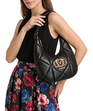 LOVE MOSCHINO EMBOSSED Q Borsa a spalla Nero - Borse Donna - 2