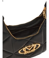 LOVE MOSCHINO EMBOSSED Q Borsa a spalla Nero - Borse Donna - 5