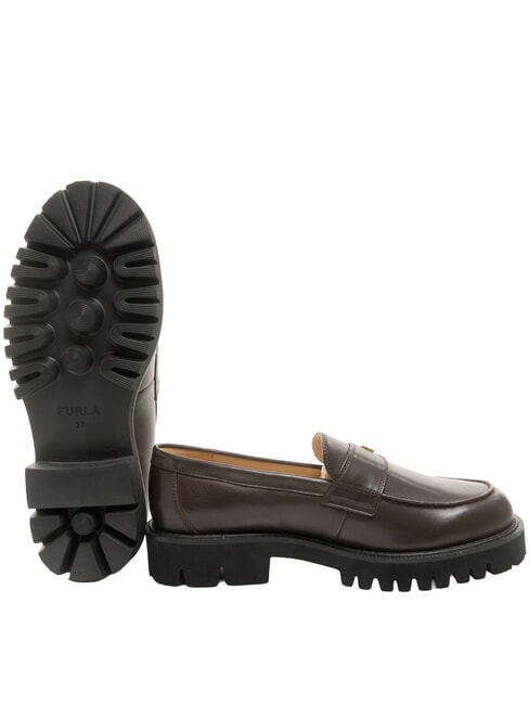 TANK Mocassini in pelle cioccolato - Scarpe Donna