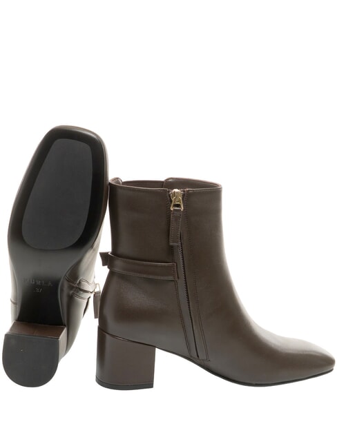 BLOCK  Stivaletti tacco 5,5 cm cioccolato - Scarpe Donna
