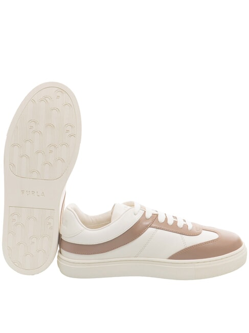 CITY  Sneakers in pelle talco h+taupe - Scarpe Donna