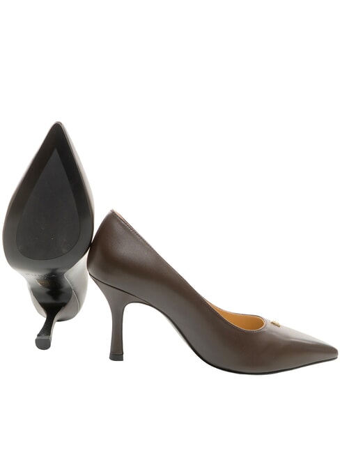ATELIER  D&eacute;collet&eacute; in pelle, tacco 9 cm cioccolato - Scarpe Donna