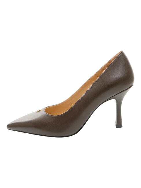 ATELIER  D&eacute;collet&eacute; in pelle, tacco 9 cm cioccolato - Scarpe Donna