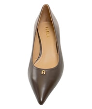FURLA ATELIER  D&eacute;collet&eacute; in pelle tacco 5 cioccolato - Scarpe Donna - 4