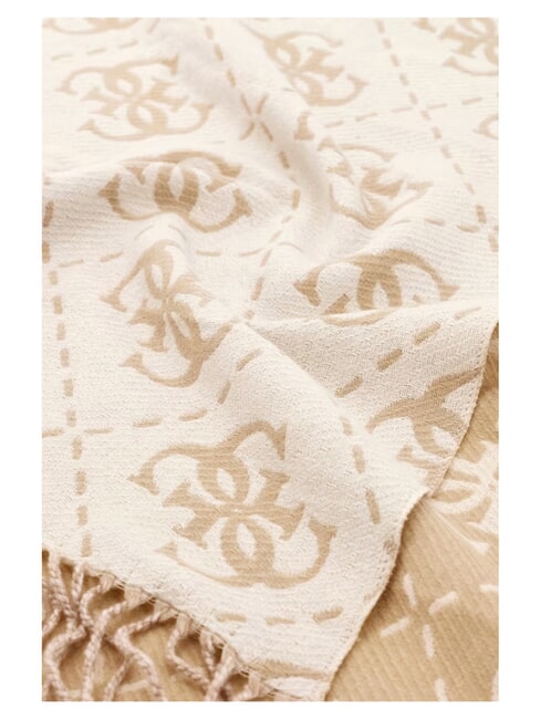 NOLANA 4G LOGO Sciarpa con frange bone logo - Sciarpe