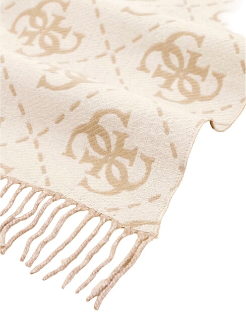 NOLANA 4G LOGO Sciarpa con frange bone logo - Sciarpe