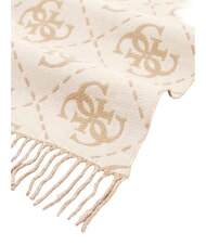 GUESS NOLANA 4G LOGO Sciarpa con frange bone logo - Sciarpe - 3