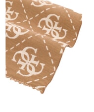GUESS NOLANA 4G LOGO Sciarpa con frange latte logo brown - Sciarpe - 3