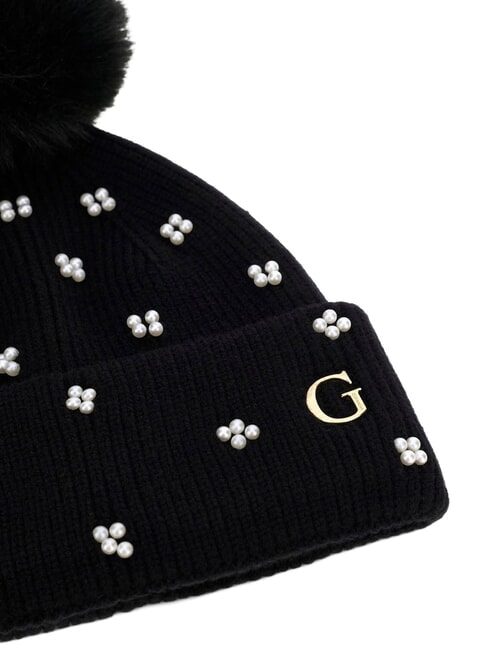 KNITTED Cappello con pon pon NERO - Cappelli