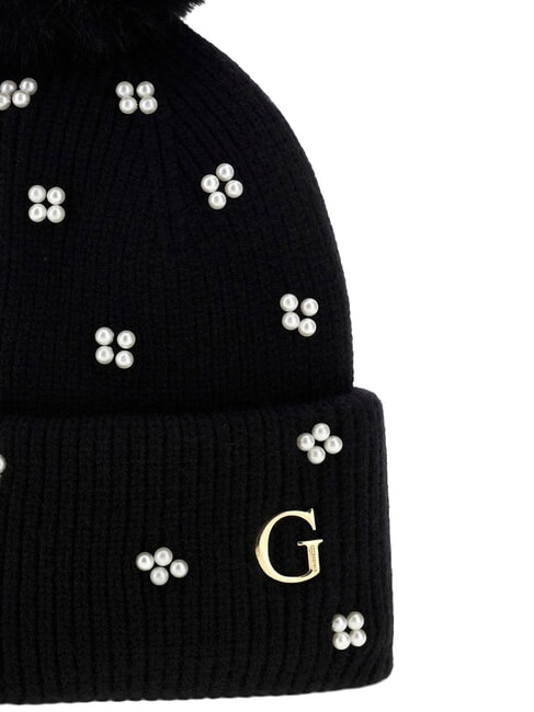 KNITTED Cappello con pon pon NERO - Cappelli