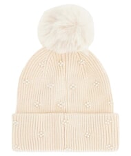 GUESS KNITTED Cappello con pon pon OFFWHITE - Cappelli - 2