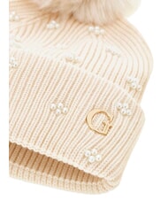 GUESS KNITTED Cappello con pon pon OFFWHITE - Cappelli - 3