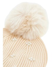 GUESS KNITTED Cappello con pon pon OFFWHITE - Cappelli - 4
