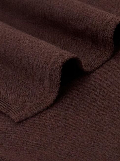 KNITTED Sciarpa con logo bitter brown - Sciarpe