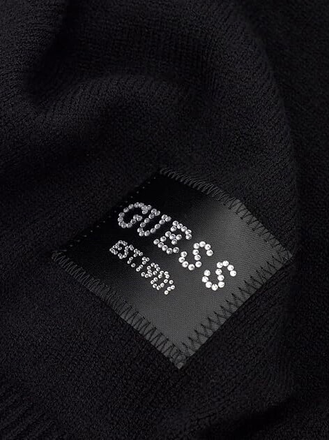 KNITTED Sciarpa con logo NERO - Sciarpe