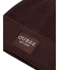 GUESS KNITTED Cappello con risvolto bitter brown - Cappelli - 3