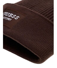GUESS KNITTED Cappello con risvolto bitter brown - Cappelli - 4