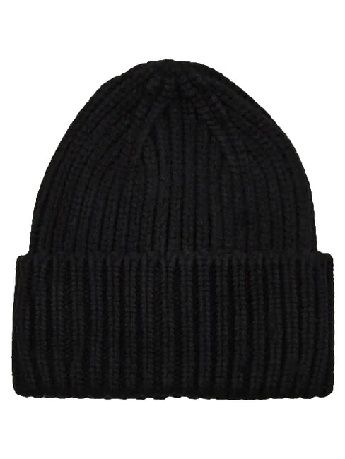 KNITTED Cappello con risvolto NERO - Cappelli